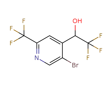 Molecular Structure of 1375303-18-6 (1-(5-broMo-2-(trifluoroMethyl)pyridin-4-yl)-2,2,2-trifluoroethanol)
