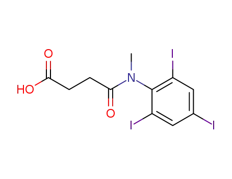 Molecular Structure of 18982-98-4 (3-[[N-Methyl-N-(2,4,6-triiodophenyl)amino]carbonyl]propionic acid)