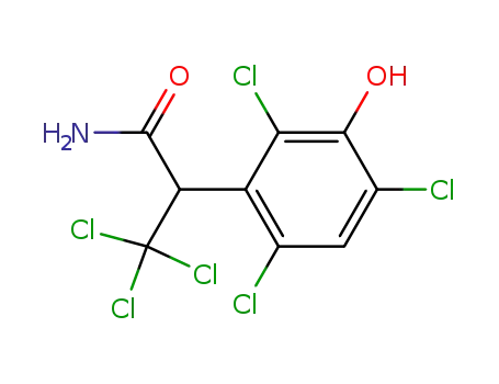 Molecular Structure of 19017-21-1 (DL-2-(3-Hydroxy-2,4,6-trichlor-phenyl)-3,3,3-trichlor-propionsaeureamid)
