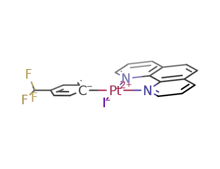 Molecular Structure of 852673-86-0 ([(1,10-phenanthroline)PtI(C<sub>6</sub>H<sub>4</sub>CF<sub>3</sub>)])