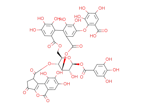 Molecular Structure of 125445-49-0 (b-D-Glucopyranose, cyclic 3&reg;2:6&reg;2'-[4-(6-carboxy-2,3,4-trihydroxyphenoxy)-4',5,5',6,6'-pentahydroxy[1,1'-biphenyl]-2,2'-dicarboxylate]4-(1,2,3,5-tetrahydro-7,8,9-trihydroxy-3,5-dioxocyclopenta[c][2]benzopyran-1-carboxylate)1-(3,4,5-trihydroxybenzoate) (9CI))