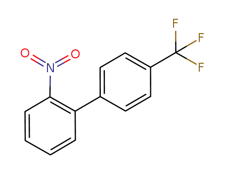 Molecular Structure of 189575-69-7 (1,1'-Biphenyl, 2-nitro-4'-(trifluoromethyl)-)