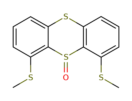Molecular Structure of 135489-40-6 (Thianthrene, 1,9-bis(methylthio)-, 10-oxide)