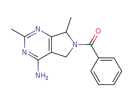 Molecular Structure of 1854-39-3 ((5-amino-3,9-dimethyl-2,4,8-triazabicyclo[4.3.0]nona-2,4,10-trien-8-yl )-phenyl-methanone)
