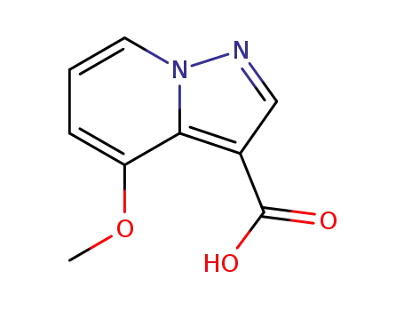 Molecular Structure of 1378695-64-7 (4-Methoxy-pyrazolo[1,5-a]pyridine-3-carboxylic acid)