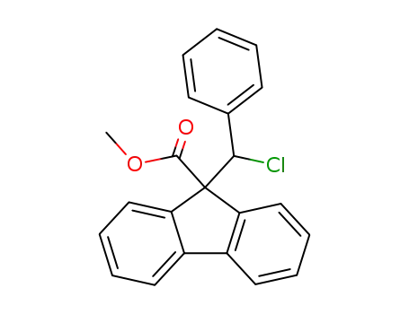 Molecular Structure of 97015-18-4 (9-(α-Chlor-benzyl)-fluoren-9-carbonsaeure-methylester)