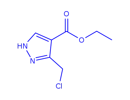 Molecular Structure of 137487-60-6 (ETHYL 3-CHLOROMETHYL-1H-PYRAZOLE-4-CARB&)