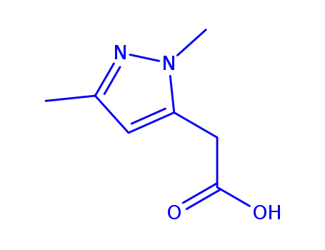 Molecular Structure of 196717-12-1 (1H-Pyrazole-5-acetic  acid,  1,3-dimethyl-)