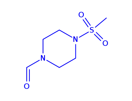 Molecular Structure of 139605-60-0 (1-Piperazinecarboxaldehyde, 4-(methylsulfonyl)-)