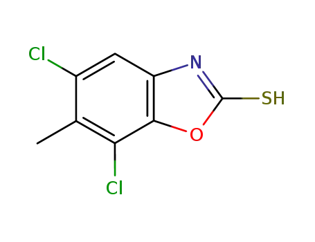 5,7-dichloro-2-mercapto-6-methylbenzoxazole