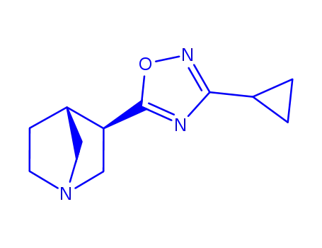 Molecular Structure of 133444-98-1 ((3R,4R)-3-(3-Cyclopropyl-1,2,4-oxadiazol-5-yl)-1-azabicyclo [2.2.1]heptane)