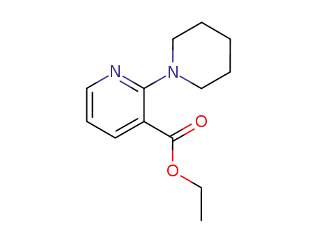 Molecular Structure of 192817-83-7 (3-Pyridinecarboxylic acid, 2-(1-piperidinyl)-, ethyl ester)