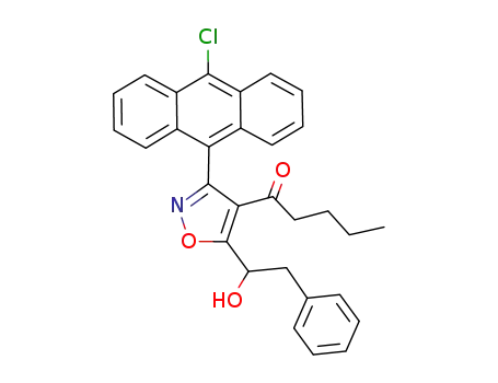 3-(9'-anthracenyl-10'-chloro)-[5-(1-hydroxy)-phenylisoxazol-4-yl]pentan-1-one