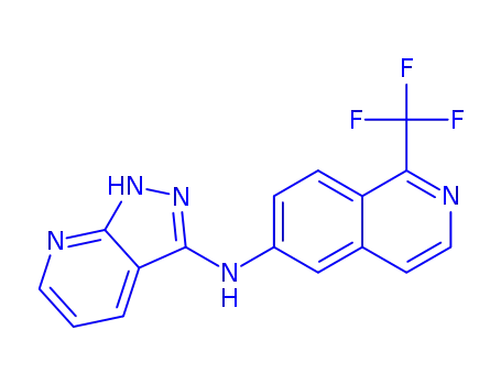 Molecular Structure of 1976050-09-5 (N-(1H-pyrazolo[3,4-b]pyridin-3-yl)-1-(trifluoromethyl)isoquinolin-6-amine)