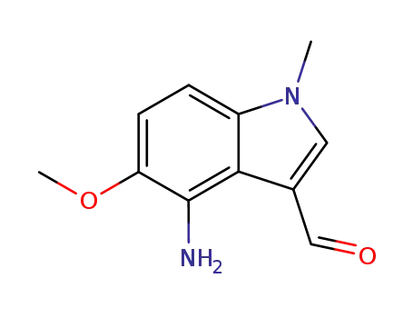 Molecular Structure of 191846-77-2 (1H-Indole-3-carboxaldehyde, 4-amino-5-methoxy-1-methyl-)