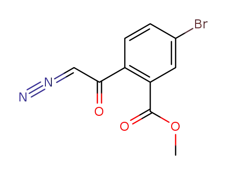 Molecular Structure of 19722-73-7 ((4-Brom-2-methoxycarbonyl-phenyl)-diazomethyl-keton)
