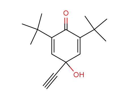 4-Hydroxy-1-oxo-2,6-di-tert.-butyl-4-ethinyl-cyclohexadien-(2,5)
