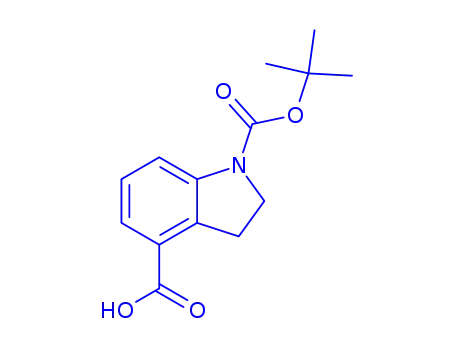 Molecular Structure of 208774-11-2 (1H-INDOLE-1,4-DICARBOXYLIC ACID,2,3-DIHYDRO-,1-(1,1-DIMETHYLETHYL)ESTER)