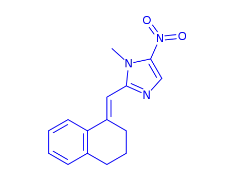 Molecular Structure of 141363-22-6 (2-[(Z)-3,4-dihydronaphthalen-1(2H)-ylidenemethyl]-1-methyl-5-nitro-1H-imidazole)