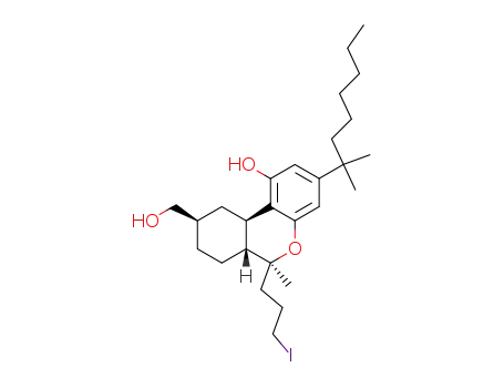 (6S,6aR,9R,10aR)-3-(1,1-Dimethyl-heptyl)-9-hydroxymethyl-6-(3-iodo-propyl)-6-methyl-6a,7,8,9,10,10a-hexahydro-6H-benzo[c]chromen-1-ol