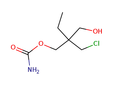 Molecular Structure of 25451-60-9 (2-Aethyl-2-chlormethyl-3-carbamoyloxy-propanol-1)