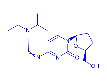 Molecular Structure of 141043-80-3 (N4-((diisopropylamino)methylene)-2',3'-dideoxycytidine)