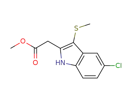 1H-Indole-2-acetic acid, 5-chloro-3-(methylthio)-, methyl ester
