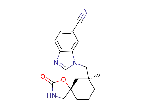 1-{[(5S,7S)-7-methyl-2-oxo-1-oxa-3-azaspiro[4.5]dec-7-yl]methyl}-1H-benzimidazole-6-carbonitrile