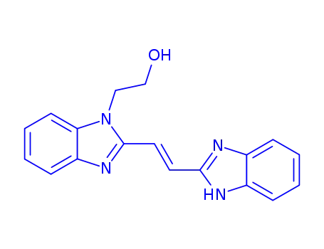 1-(2-Hydroxy-ethyl)-2-(2-benzimidazol-2-yl-vinyl)-benzimidazol