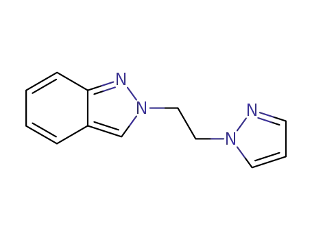 Molecular Structure of 116477-05-5 (2H-Indazole, 2-[2-(1H-pyrazol-1-yl)ethyl]-)