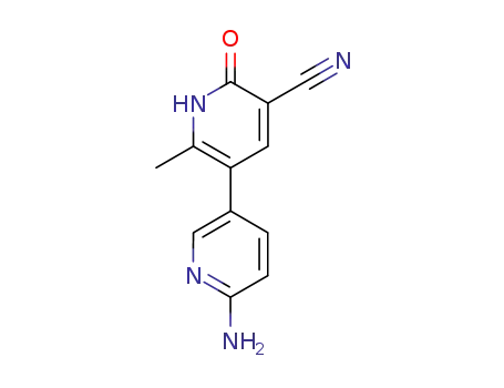 5-(2-aminopyridin-5-yl)-1,2-dihydro-6-methyl-2-oxo-3-pyridinecarbonitrile