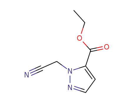 Molecular Structure of 1217862-66-2 (1H-pyrazole-5-carboxylic acid, 1-(cyanomethyl)-, ethyl est)