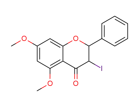 3-iodo-5,7-dimethoxy-2-phenyl-chroman-4-one