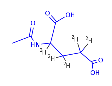 Molecular Structure of 14341-87-8 (N-ACETYL-D-GLUTAMIC-2,3,3,4,4-D5 ACID)