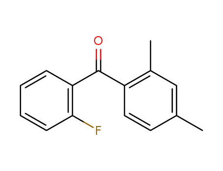 Molecular Structure of 2250-59-1 (Methanone, (2,4-dimethylphenyl)(2-fluorophenyl)-)