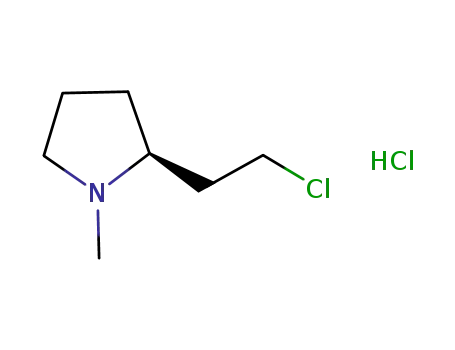 Molecular Structure of 56824-22-7 (2-(2-Chloroethyl)-N-methyl-pyrrolidine hydrochloride)