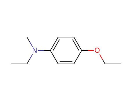 Molecular Structure of 67274-57-1 (Benzenamine, 4-ethoxy-N-ethyl-N-methyl-)