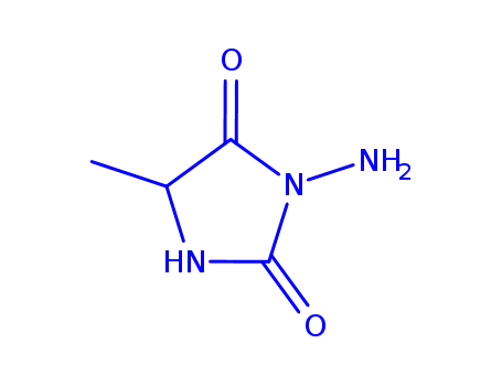 Molecular Structure of 220442-73-9 (2,4-Imidazolidinedione,3-amino-5-methyl-,(5S)-(9CI))
