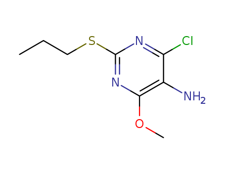 4-chloro-6-methoxy-2-(propylthio)pyrimidin-5-amine