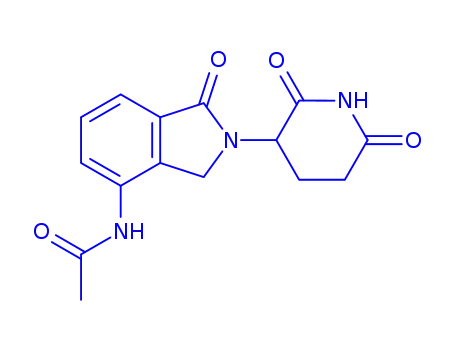Molecular Structure of 1421593-80-7 (N-(2-(2,6-dioxopiperidin-3-yl)-1-oxoisoindolin-4-yl)acetamide)