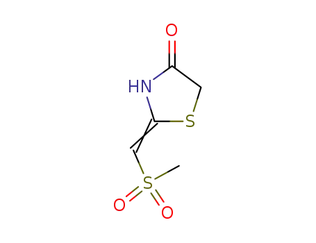 Molecular Structure of 24146-38-1 (2-Methylsulfonylmethylen-thiazolidon-(4))