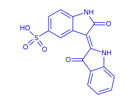 1H-Indole-5-sulfonic acid,
3-(1,3-dihydro-3-oxo-2H-indol-2-ylidene)-2,3-dihydro-2-oxo-
