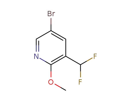 Molecular Structure of 1254123-51-7 (5-bromo-3-(difluoromethyl)-2-methoxypyridine)