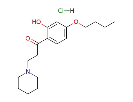 1-(4-butoxy-2-hydroxy-phenyl)-3-piperidino-propan-1-one; hydrochloride