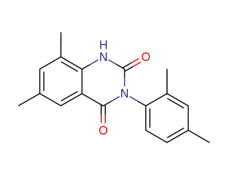 Molecular Structure of 101793-23-1 (3-(2,4-dimethyl-phenyl)-6,8-dimethyl-1<i>H</i>-quinazoline-2,4-dione)