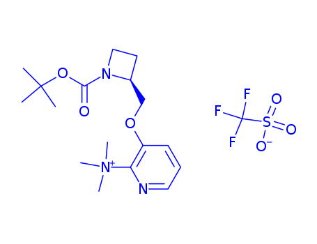 (3-[2(S)-N-(TERT-BUTOXYCARBONYL)-2-AZETIDINYL-METHOXY]PYRIDIN-2-YL)TRIMETHYLAMMONIUM TRIFLUOROMETHANESULFONATE