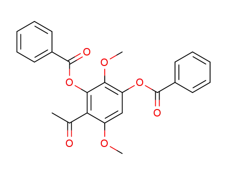Molecular Structure of 857564-84-2 (1-(2,4-bis-benzoyloxy-3,6-dimethoxy-phenyl)-ethanone)