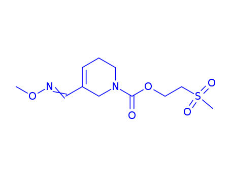 1(2H)-PYRIDINECARBOXYLIC ACID 3,6-DIHYDRO-5-((METHOXYIMINO)METHYL)-,2-(METHYLSULFONYL)ETHYL ESTER,(E)-CAS