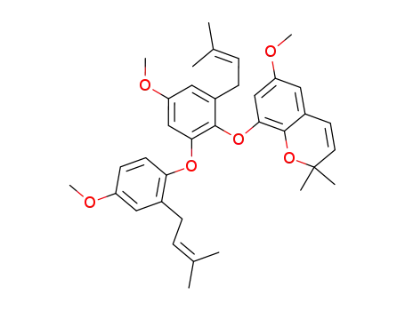2H-1-Benzopyran,
6-methoxy-8-[4-methoxy-2-[4-methoxy-2-(3-methyl-2-butenyl)phenoxy]-6
-(3-methyl-2-butenyl)phenoxy]-2,2-dimethyl-