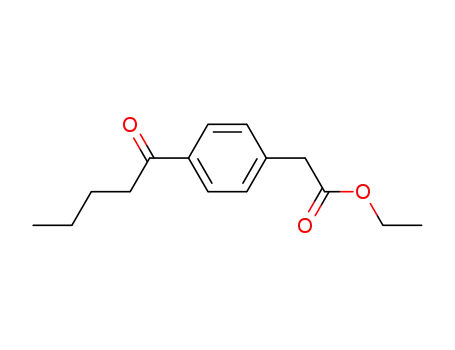 Molecular Structure of 14377-24-3 (p-Valeryl-phenylessigsaeure-ethylester)